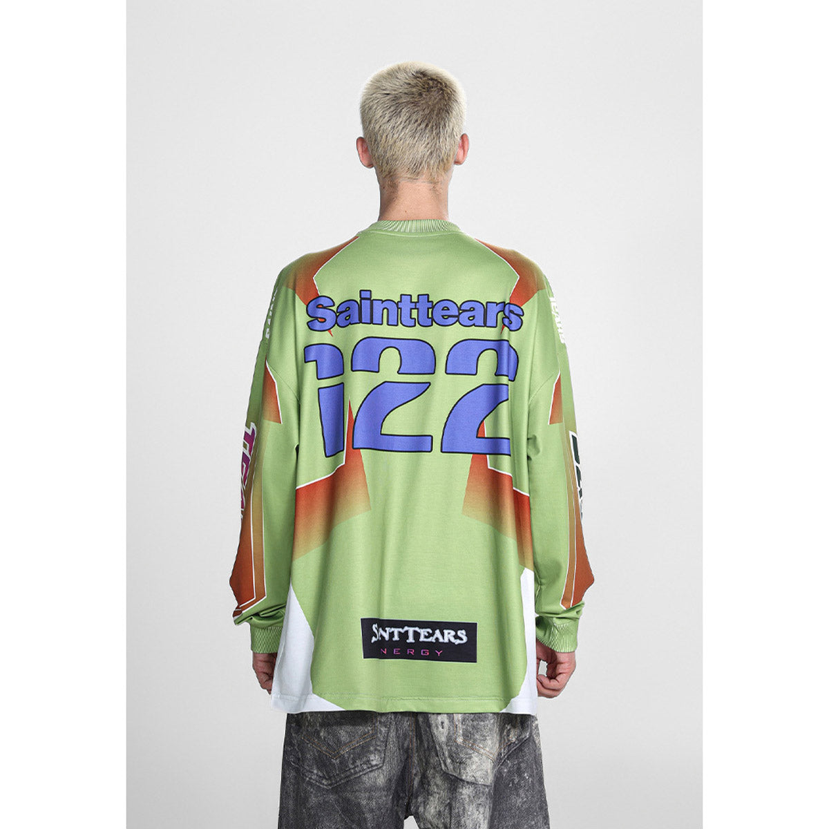 Mens Long Sleeve Shirt Saint Michael Loose Long Sleeve Shirt