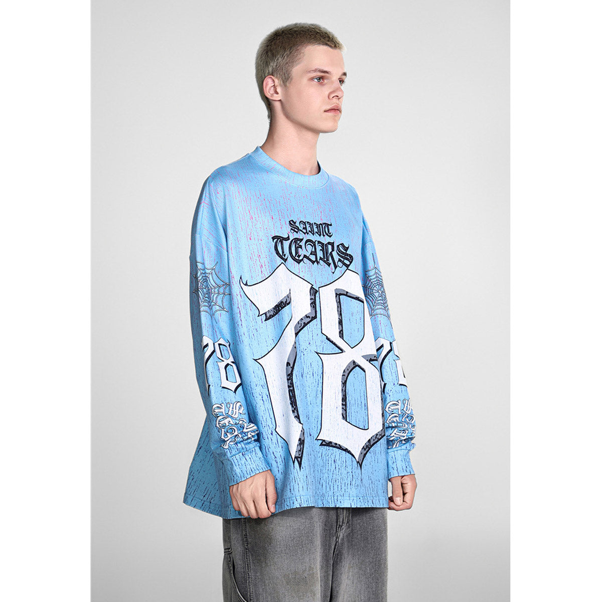 Men Long Sleeve Shirt Saint Michael Loose Long Sleeve Shirt