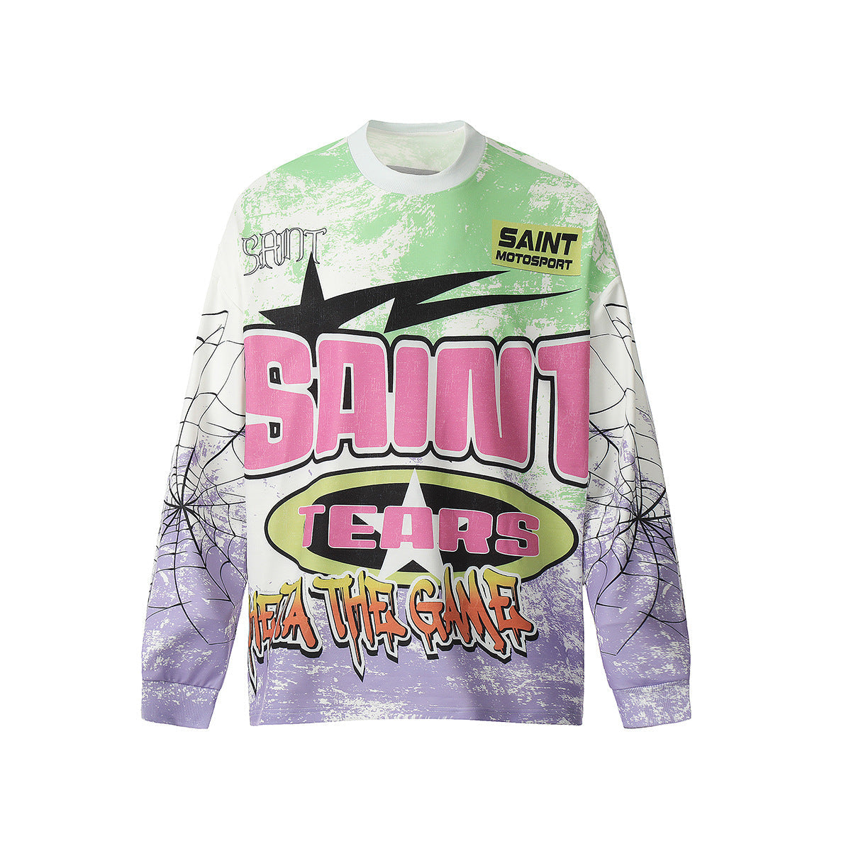 Men Long Sleeve Shirt Saint Michael Loose Long Sleeve Shirt