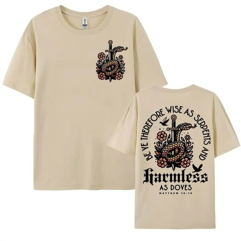 Mens Christian Aesthetic T-shirt Bible Verse