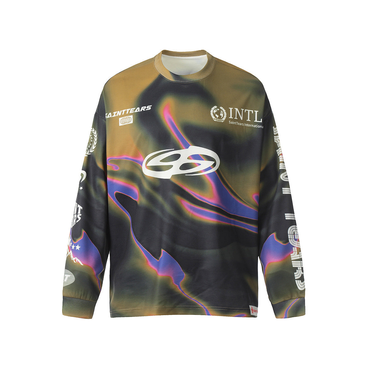 Men Long Sleeve Shirt Saint Michael Loose Long Sleeve Shirt