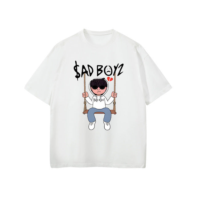 SAD BOYZ Letter Printed T Shirt Men T Shirts