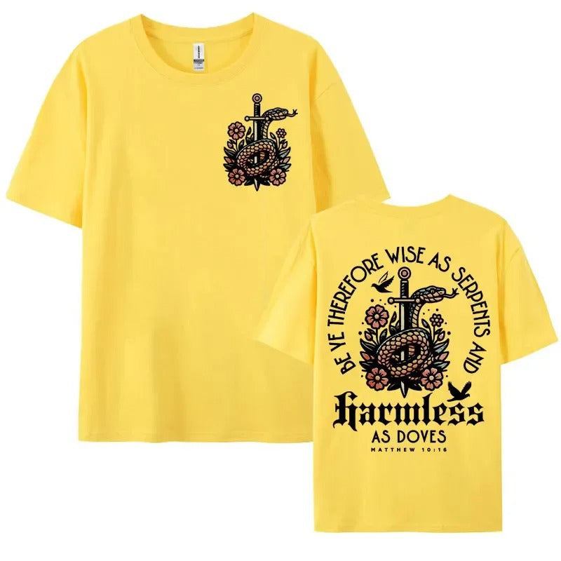 Mens Christian Aesthetic T-shirt Bible Verse