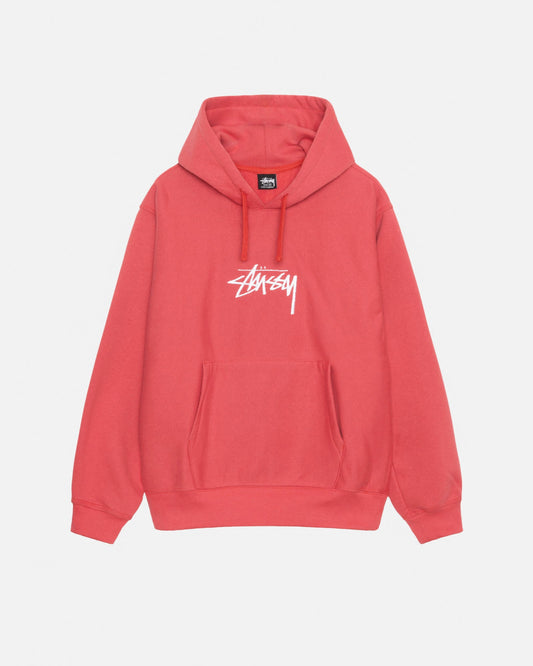 STOCK LOGO APPLIQUE RED HOODIE