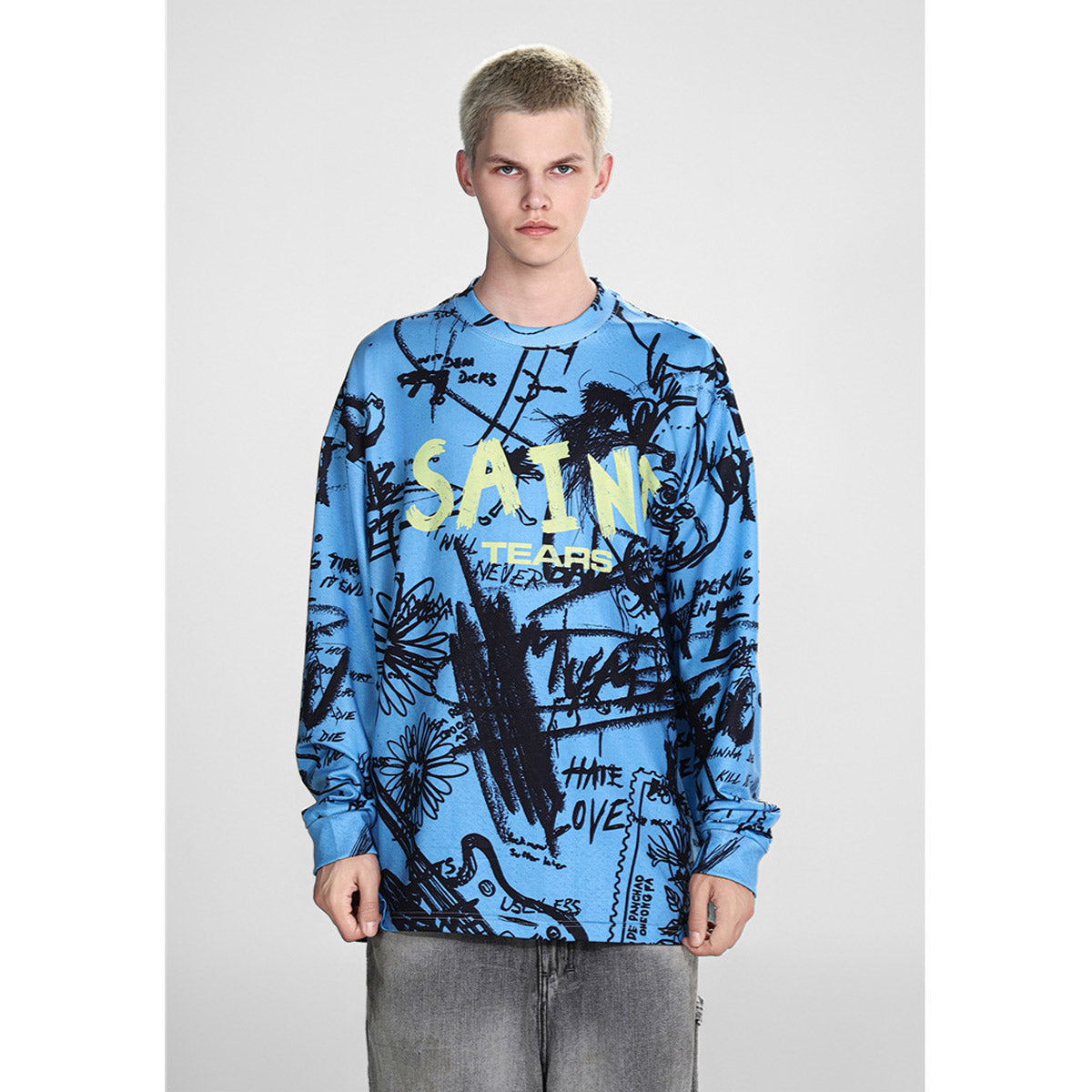 Men Long Sleeve Shirt Saint Michael Loose Long Sleeve Shirt