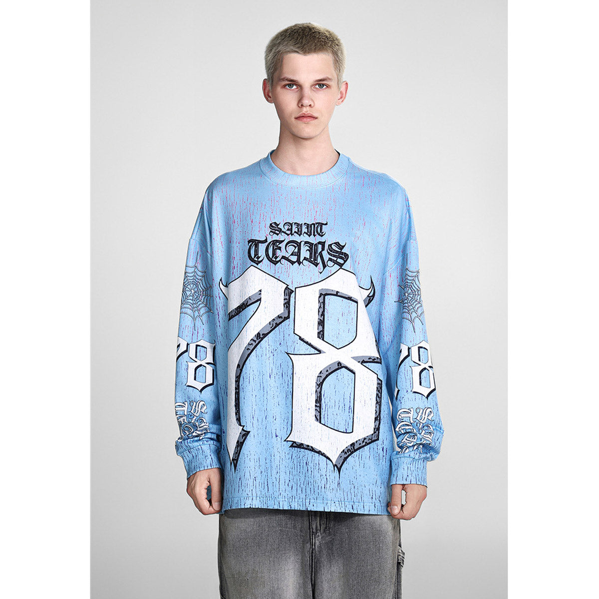 Men Long Sleeve Shirt Saint Michael Loose Long Sleeve Shirt