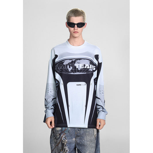 Men Long Sleeve Shirt Saint Michael Loose Long Sleeve Shirt