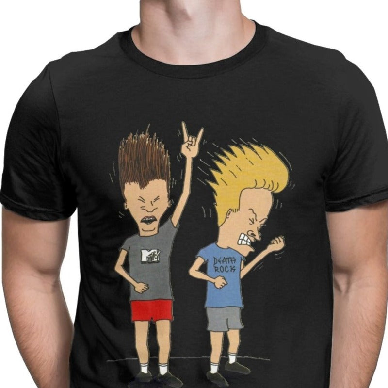 Beavis Butthead Rock Men Tshirt Comic Punk Tops T Shirts